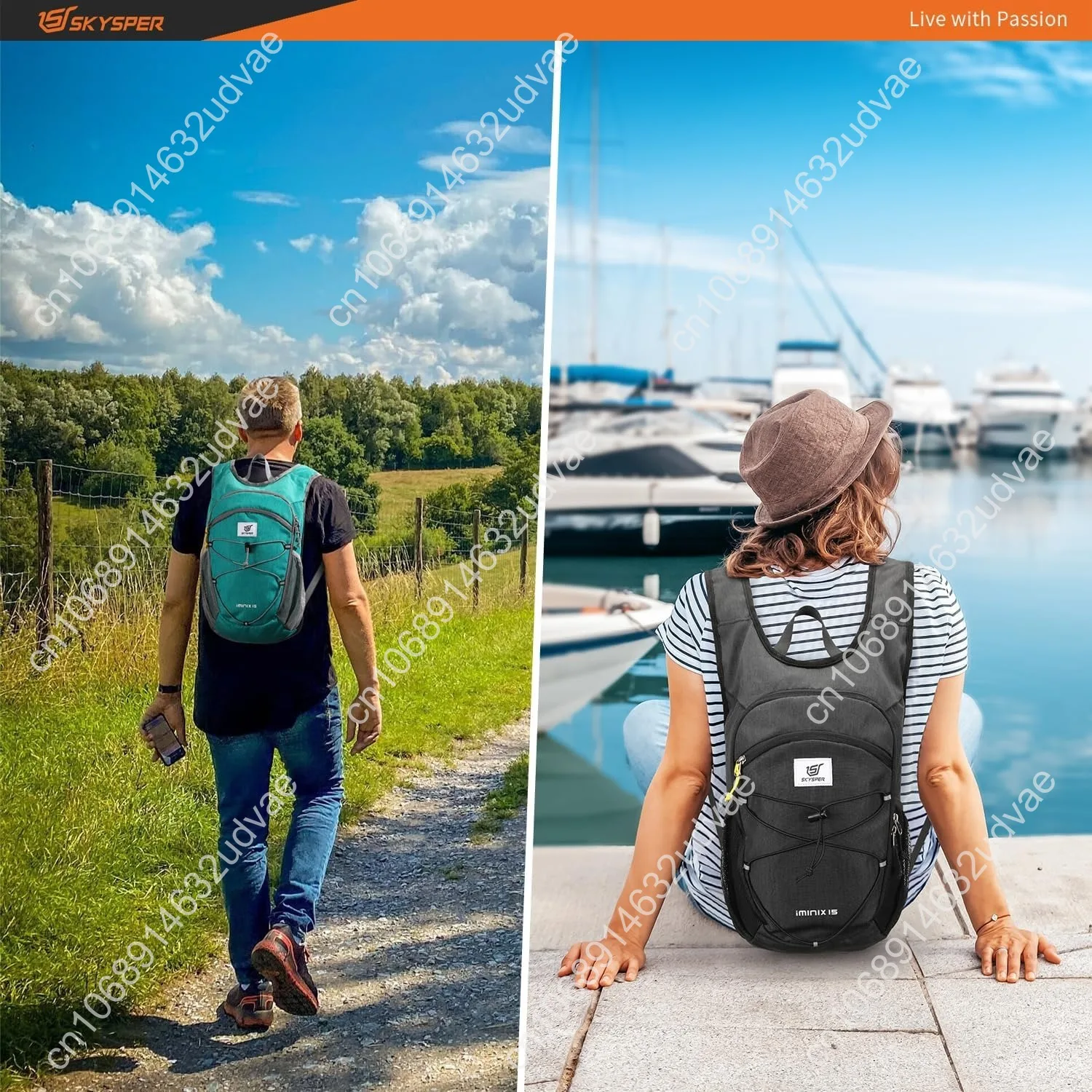 Складной походный рюкзак легкий - Фотография_6