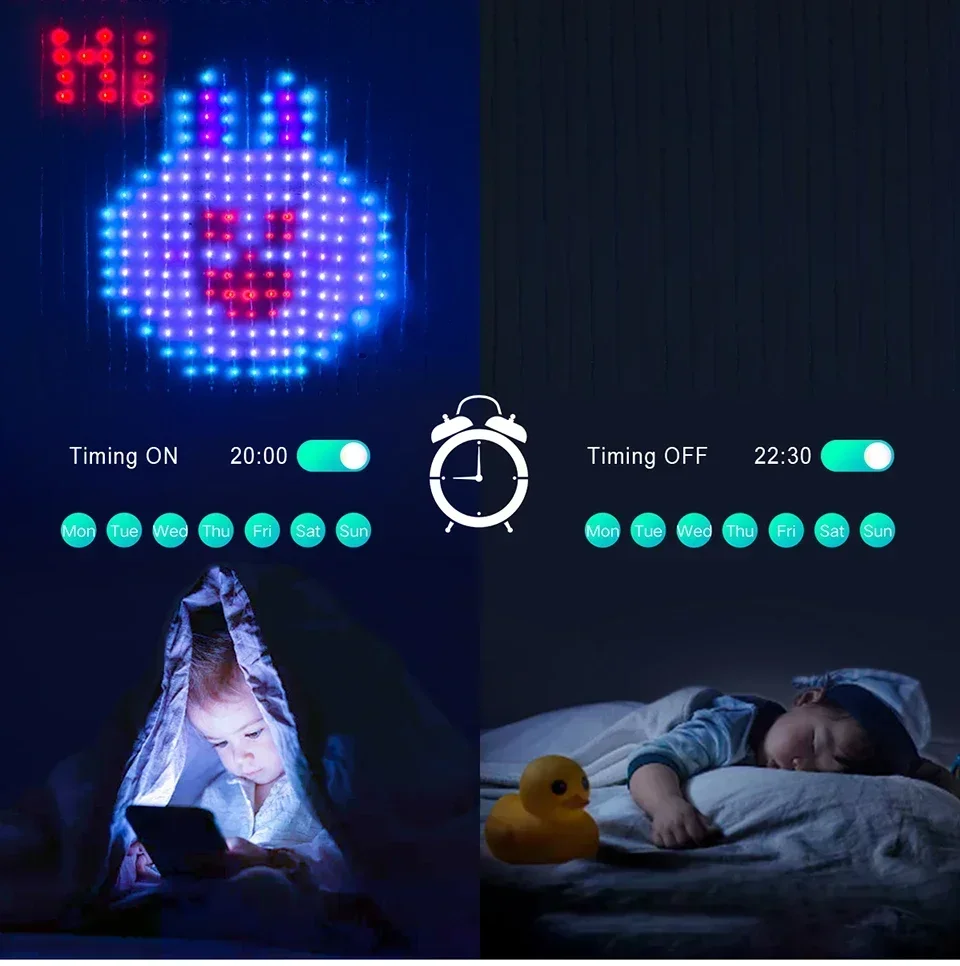 Умная светодиодная занавеска rgb fairy string light - Фотография_4