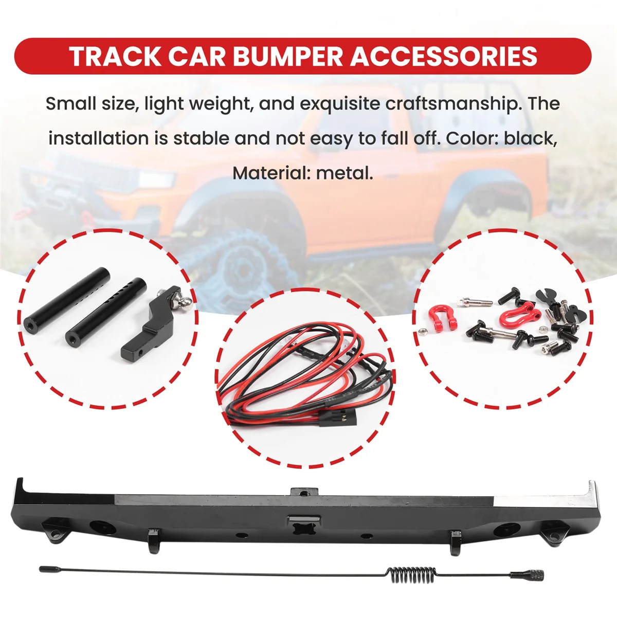 Металлический задний бампер a65i со светодиодной подсветкой - Фотография_6