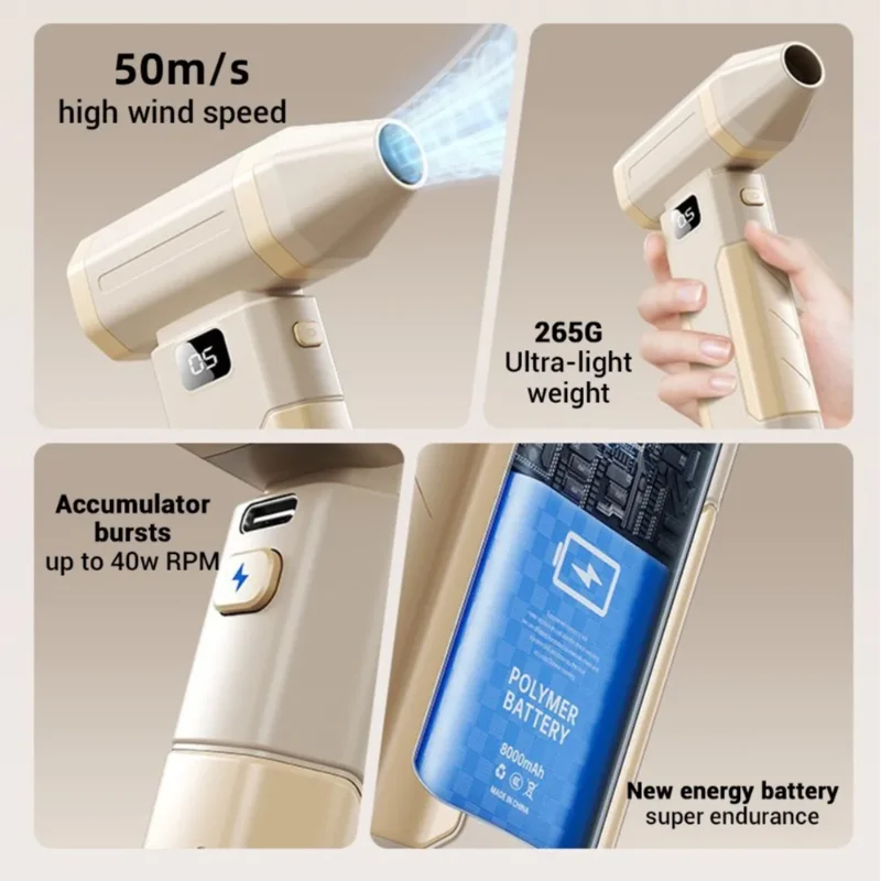 Воздуходувка xiaomi 450000 мини-турбореактивный вентилятор rpm - Фотография_2