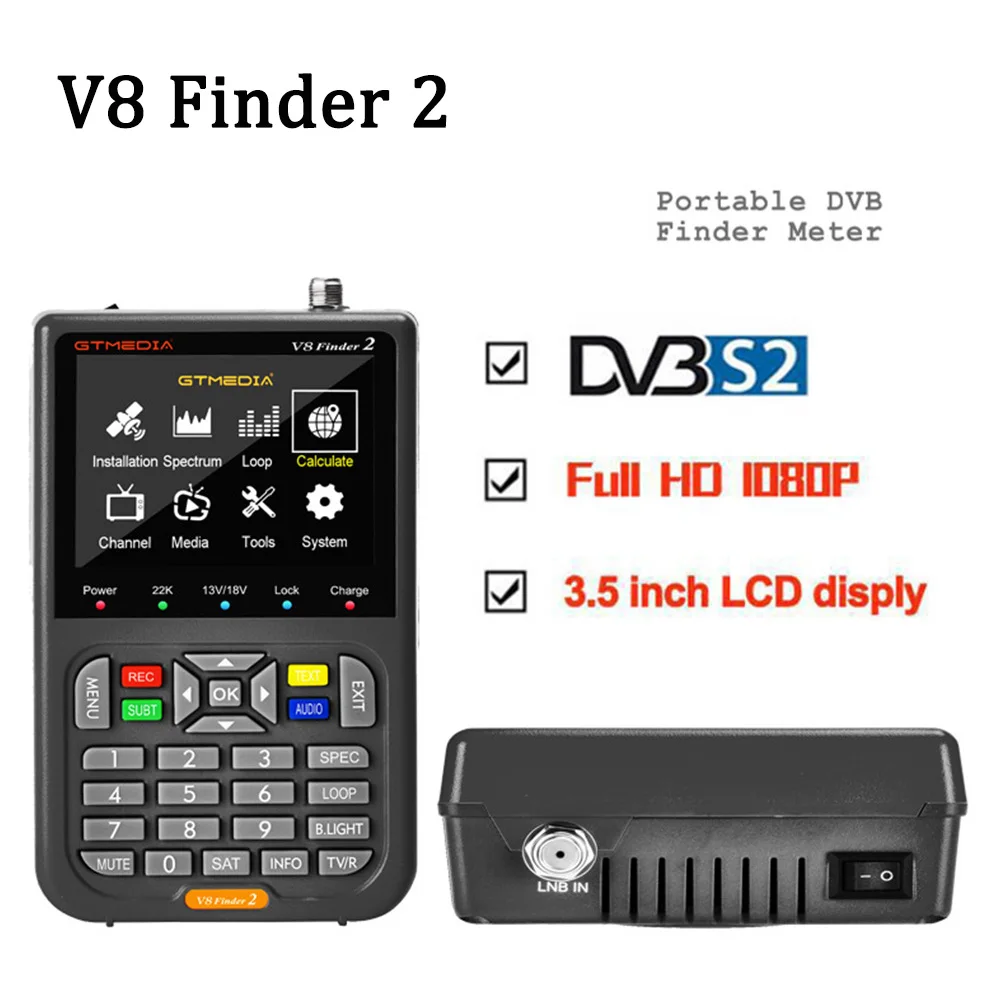 V8 finder 2 satellite finder meter dvb-s/s2x 3 - Фотография_2