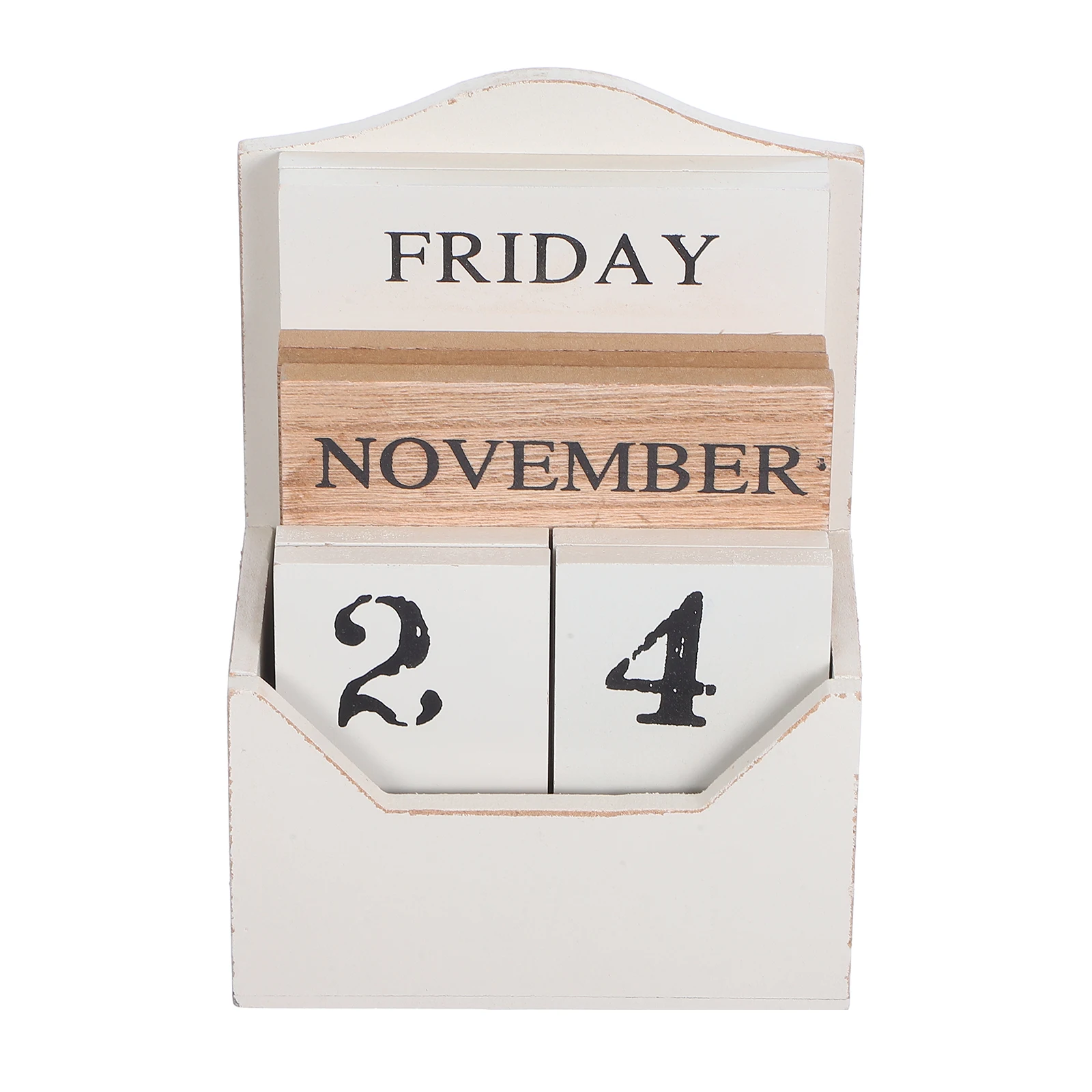 Деревянный винтажный вечный настольный календарь