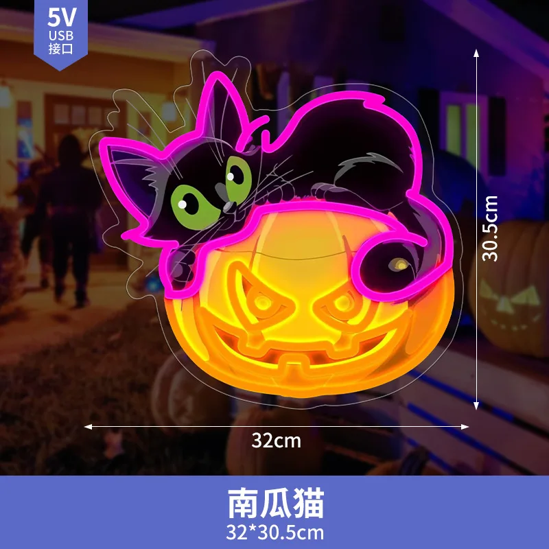 Хэллоуин неоновый на заказ трансграничный - Фотография_4