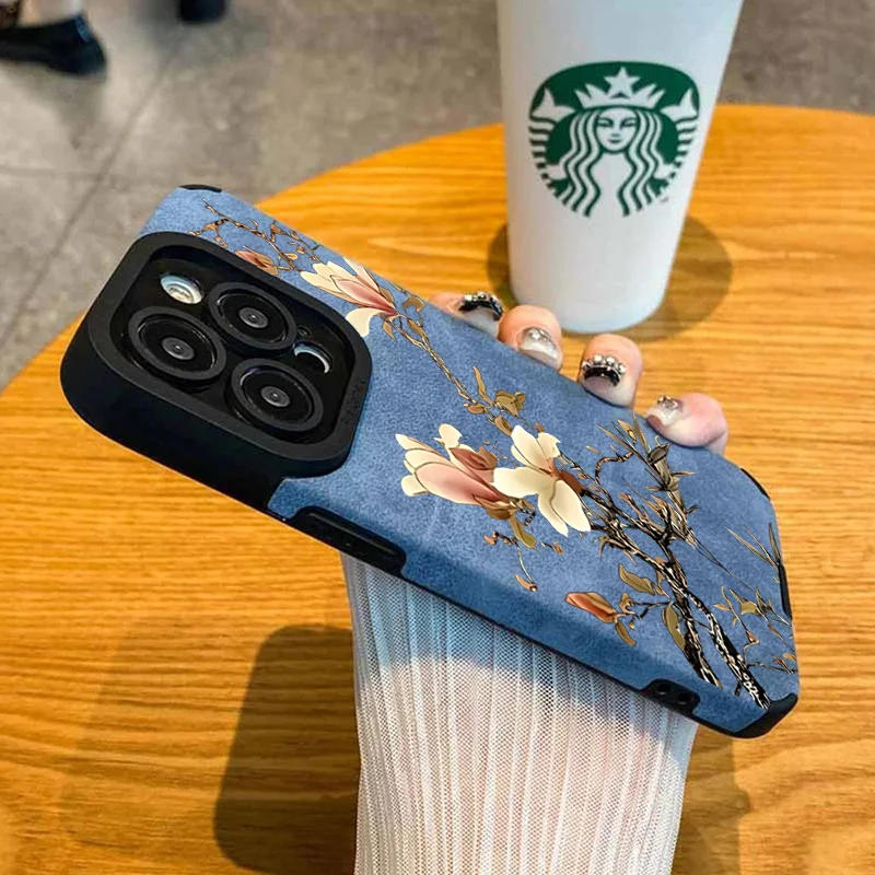 Элегантный чехол для телефона с цветком магнолии для iphone 17 - Фотография_4