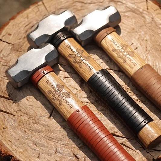 Новый уличный многофункциональный молоток из воловьей кожи с ручкой - Фотография_6