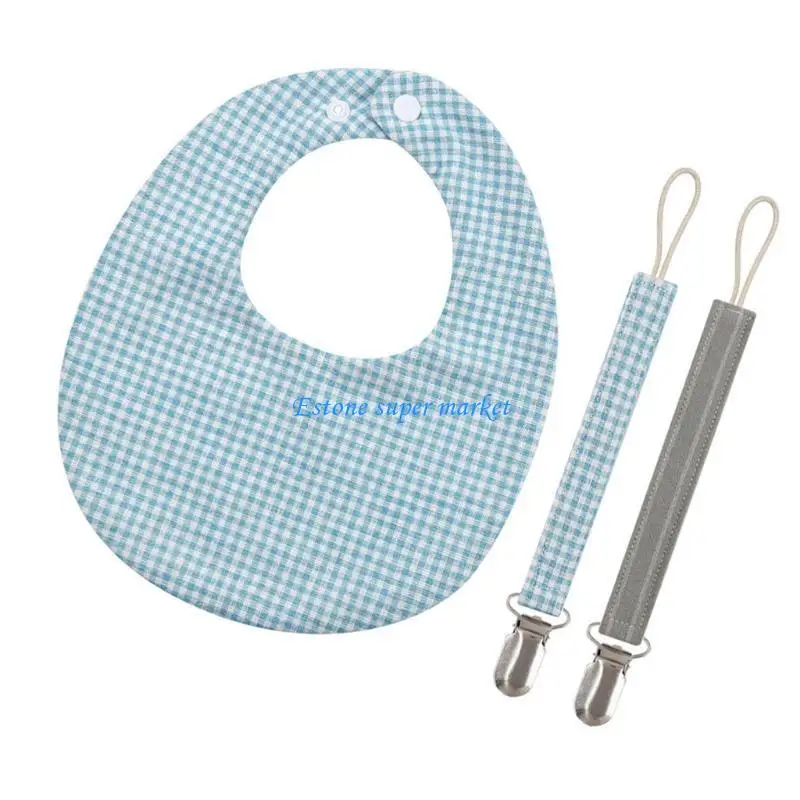 090b baby linen cotton bib pacifier