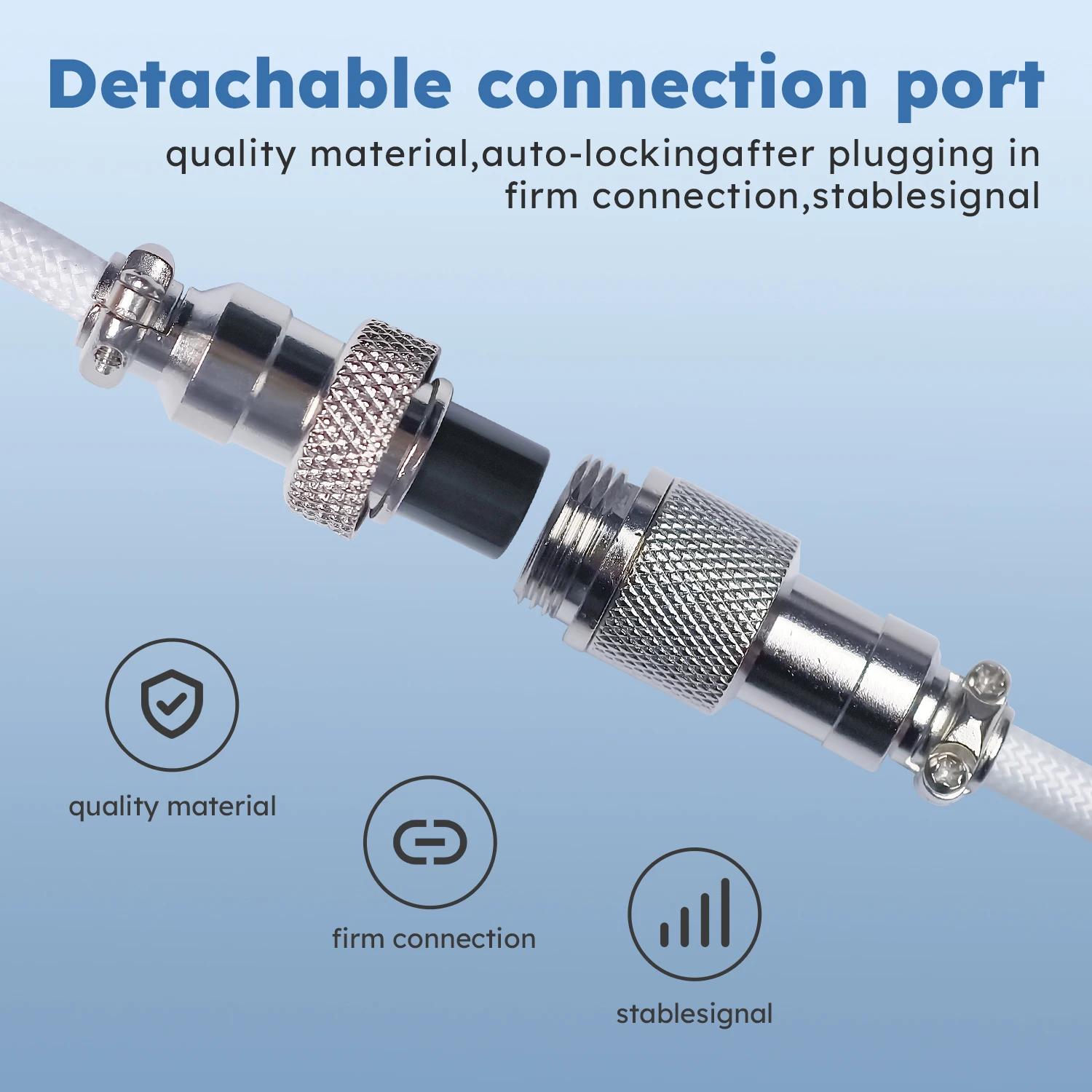 59-дюймовый механический кабель-авиатор с клавиатурой usb a к type-c - Фотография_3