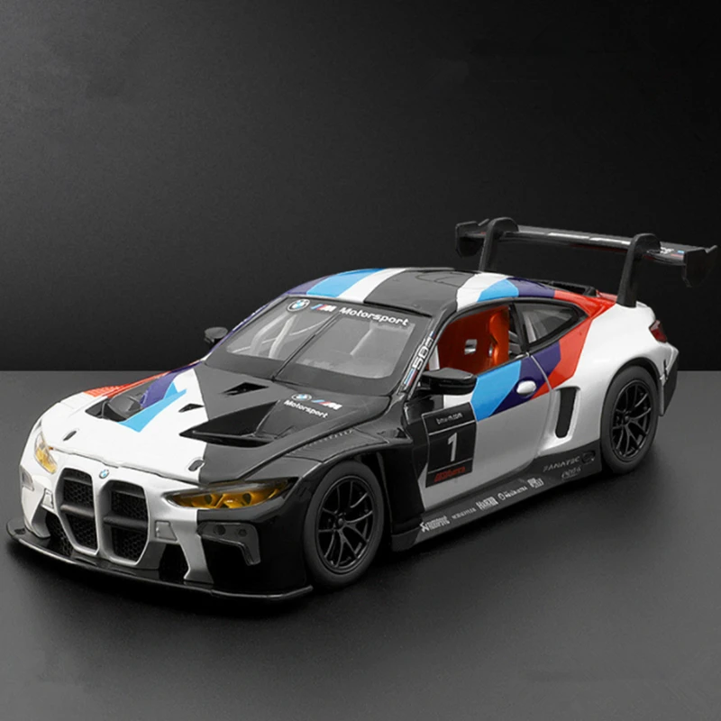 1:24 bmw m4 gt3 модель спортивного автомобиля из сплава