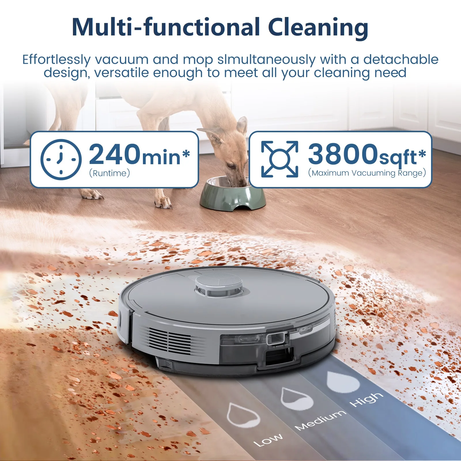 Airrobo 5500pa ультразвуковой очиститель ковров для обнаружения ковров - Фотография_5