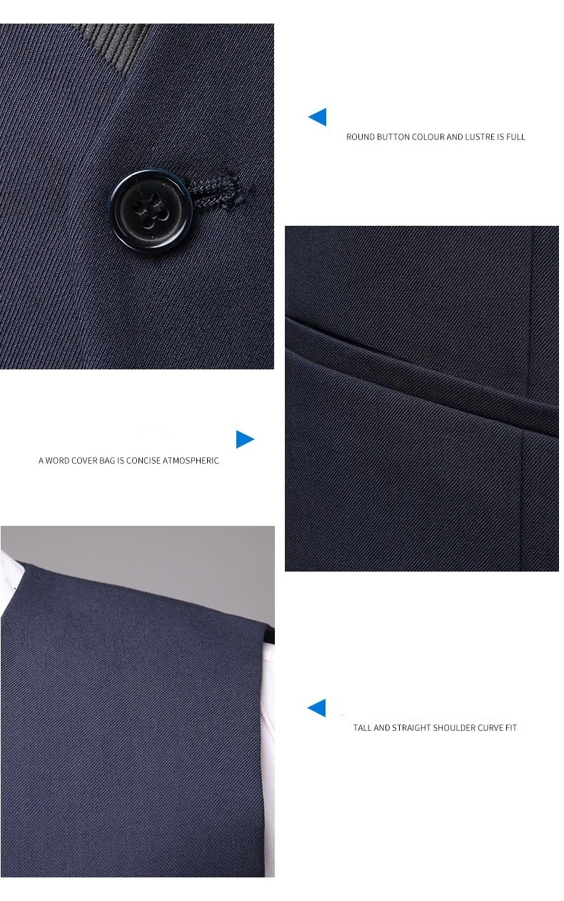 Модный однобортный костюм жилеты - Фотография_6