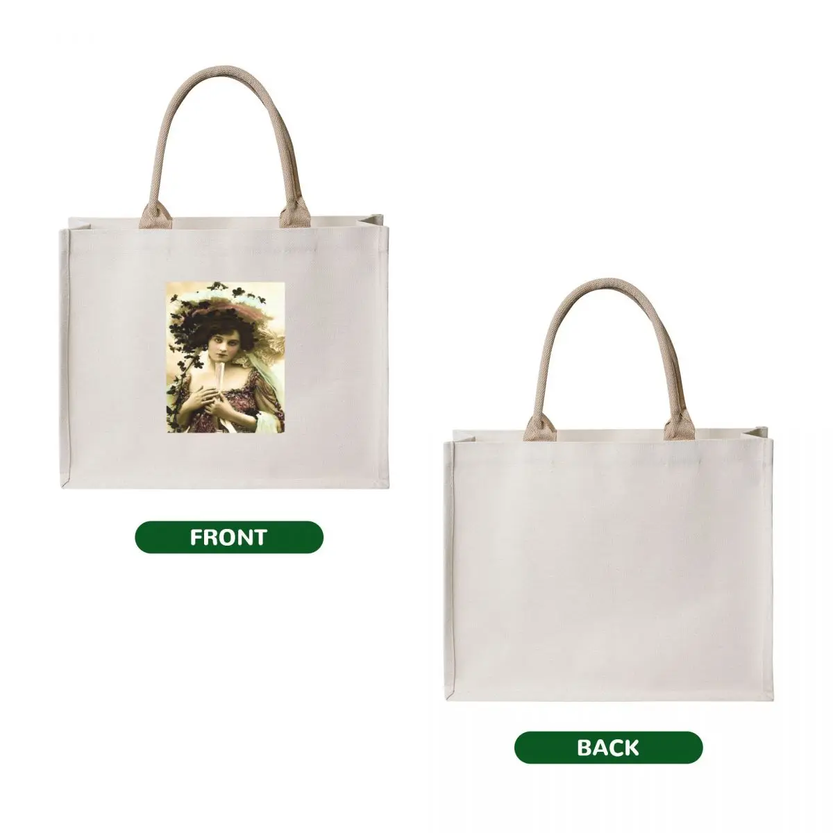 Flapper с fan: винтажная большая сумка с принтом арт-деко 1920 года - Фотография_2