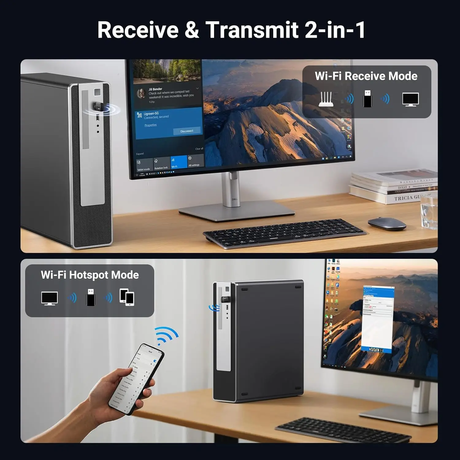 Ugreen wifi-адаптер для настольного пк - Фотография_4