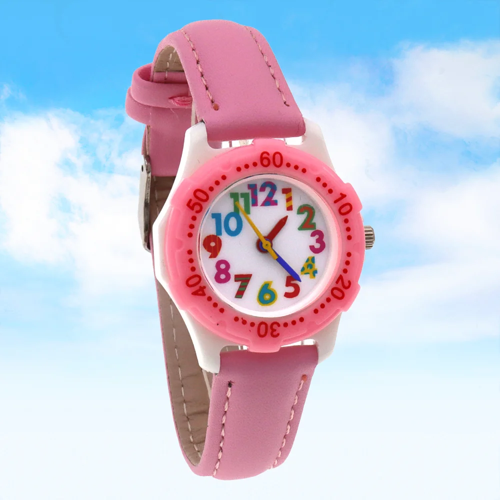 Детские часы с цветным циферблатом для девочек и мальчиков - Фотография_2