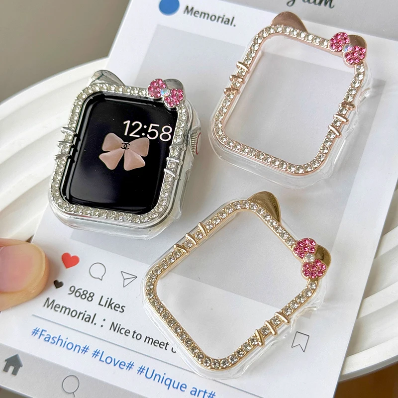 Чехол с бриллиантами для apple watch 10 - Фотография_2