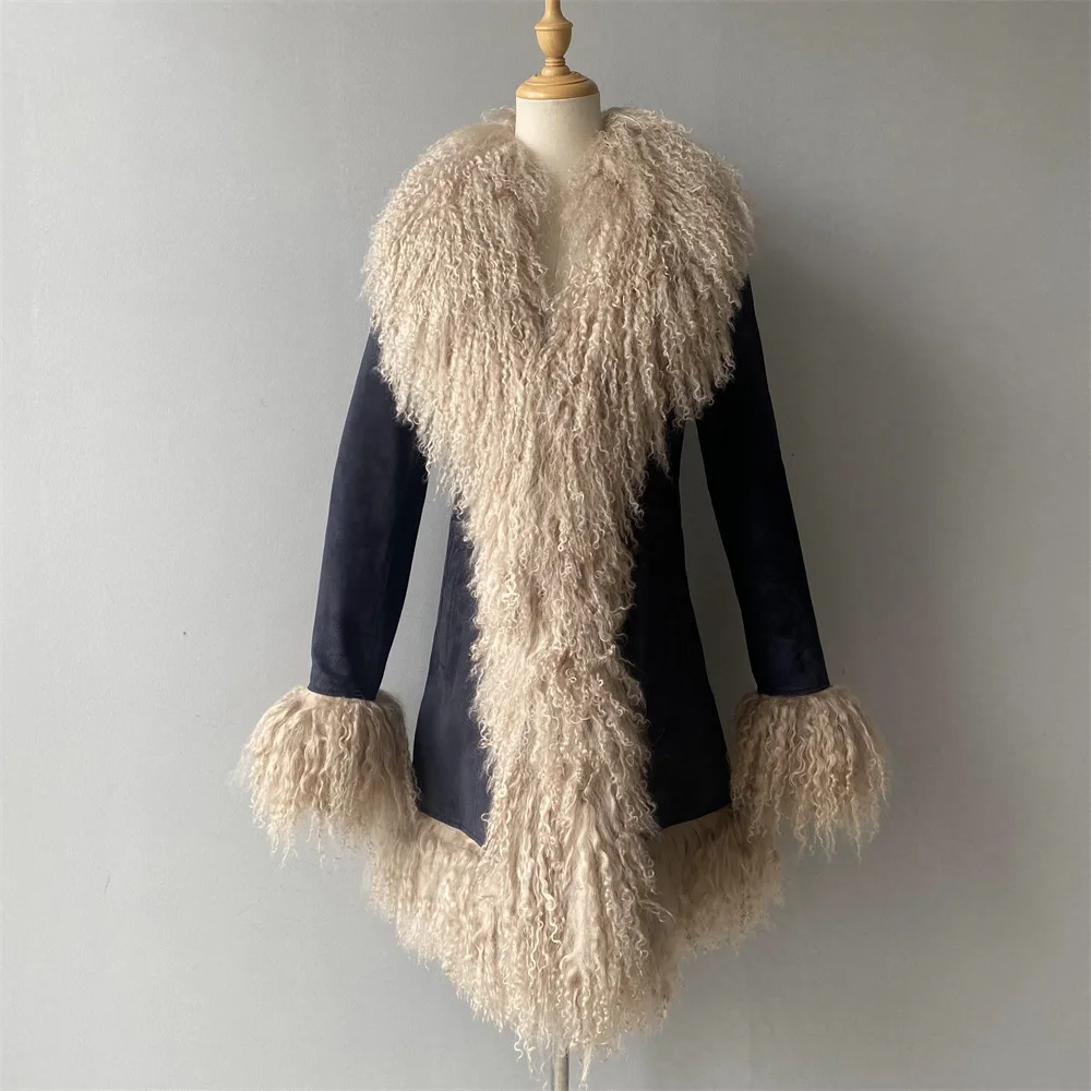 Jaxmonoy настоящее замшевое пальто - Фотография_3