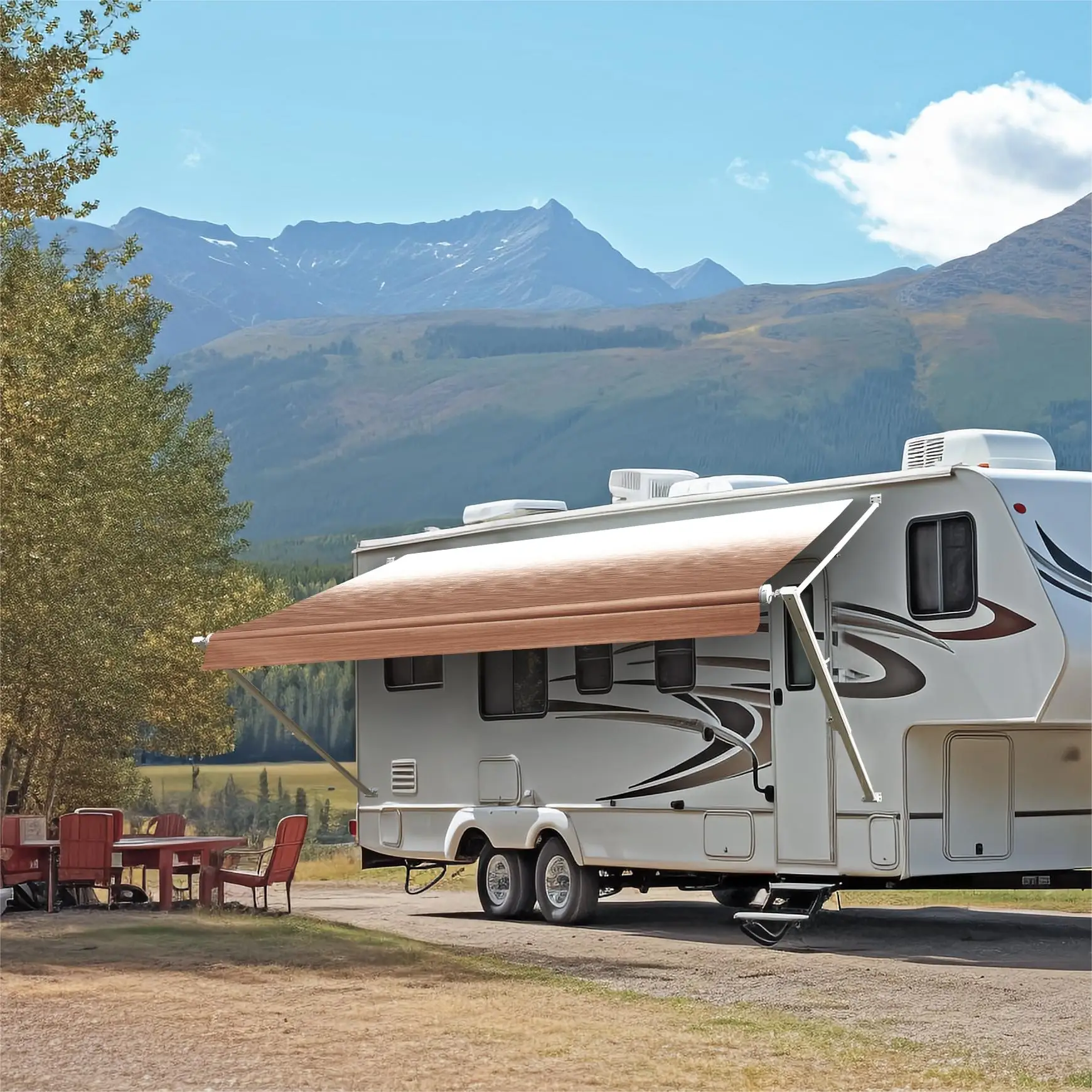 Stlf awnlux открытый дом с ручным