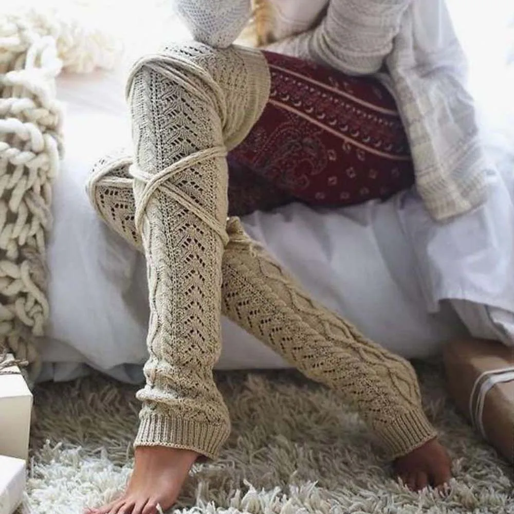Женские гетры, вязаные чулки