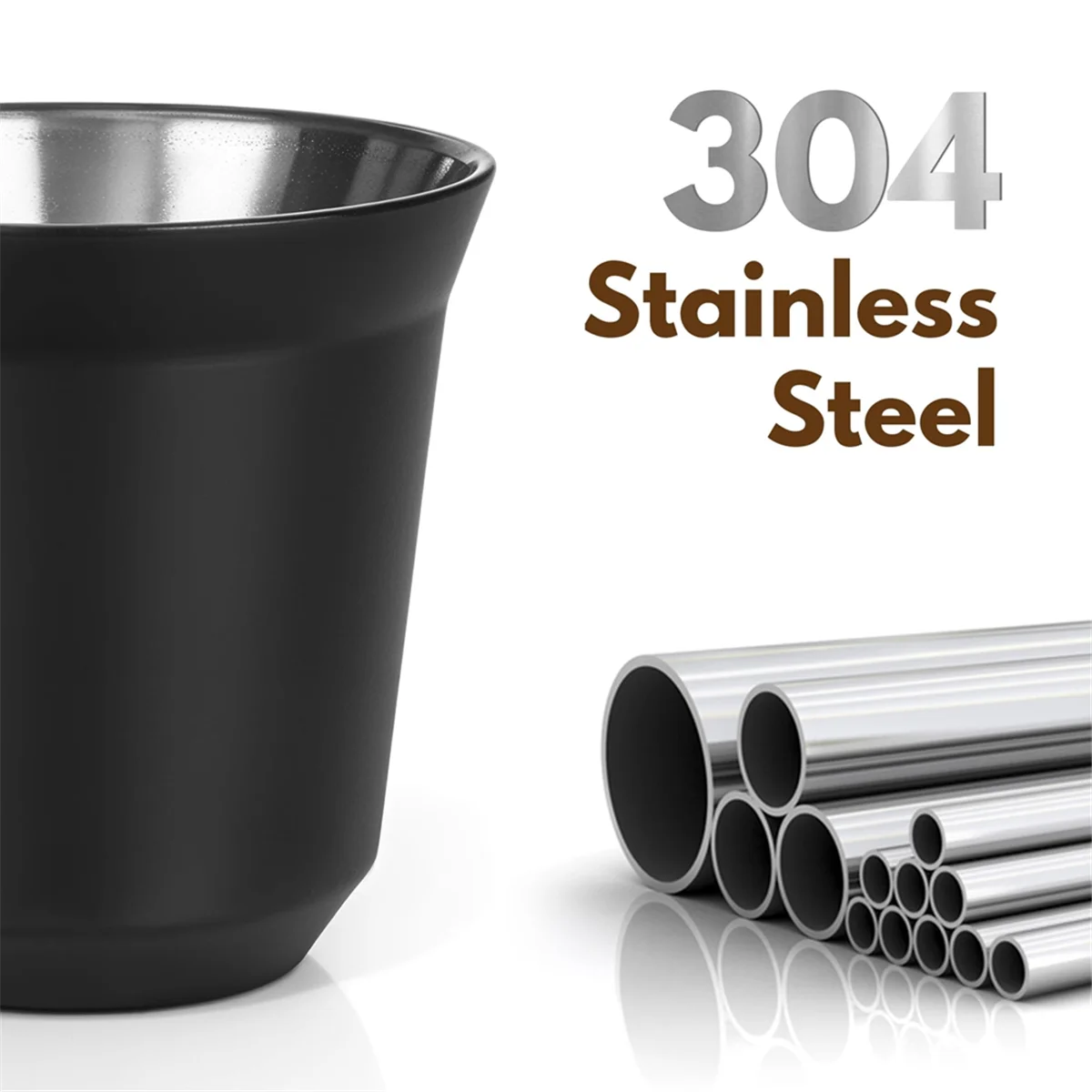 A72p набор чашек для эспрессо из нержавеющей стали - Фотография_4