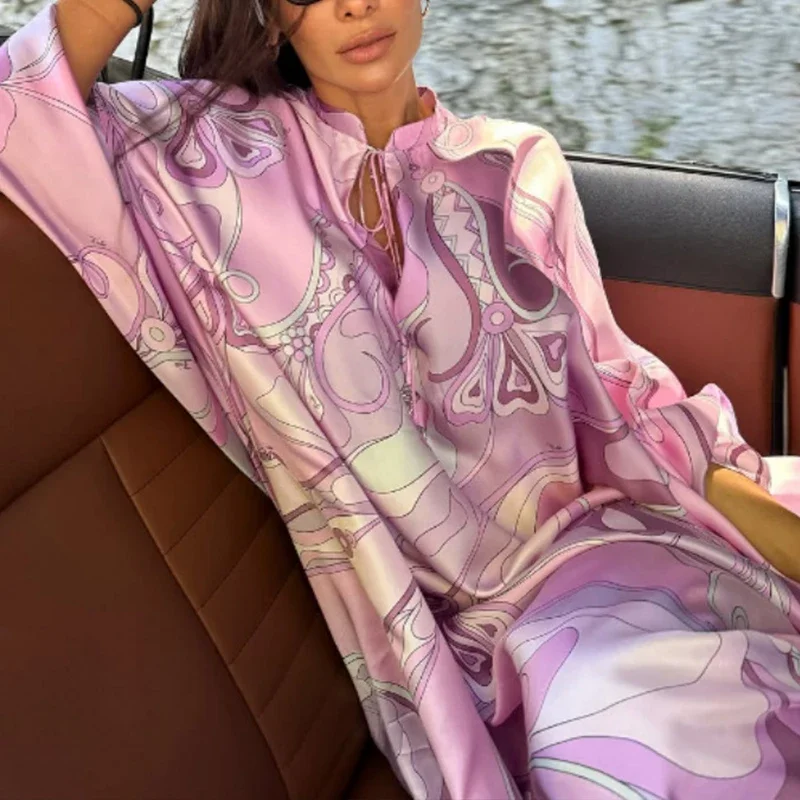 Вечернее платье с принтом ранней осени - Фотография_4