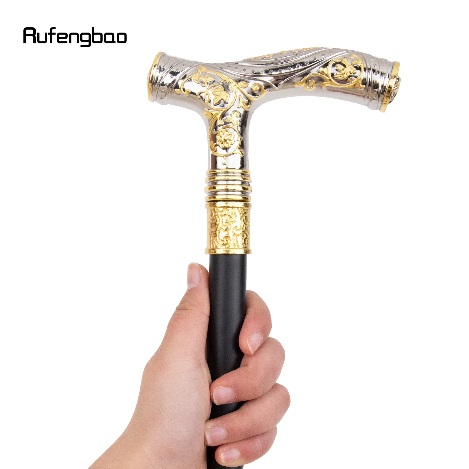 Золотистая белая трость с головой волка - Фотография_5