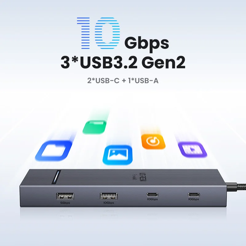 Ugreen usb c hub 10-в-1 4k60 гц hdmi usb3 - Фотография_3