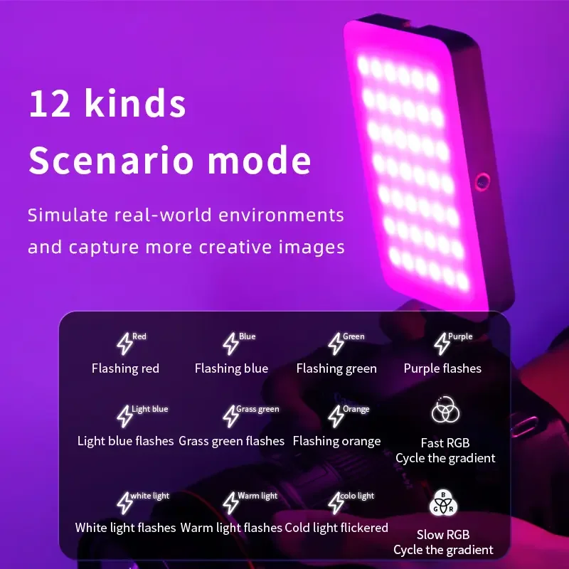 Новая продажа rgb140 перезаряжаемый светодиодный телефон для селфи - Фотография_2