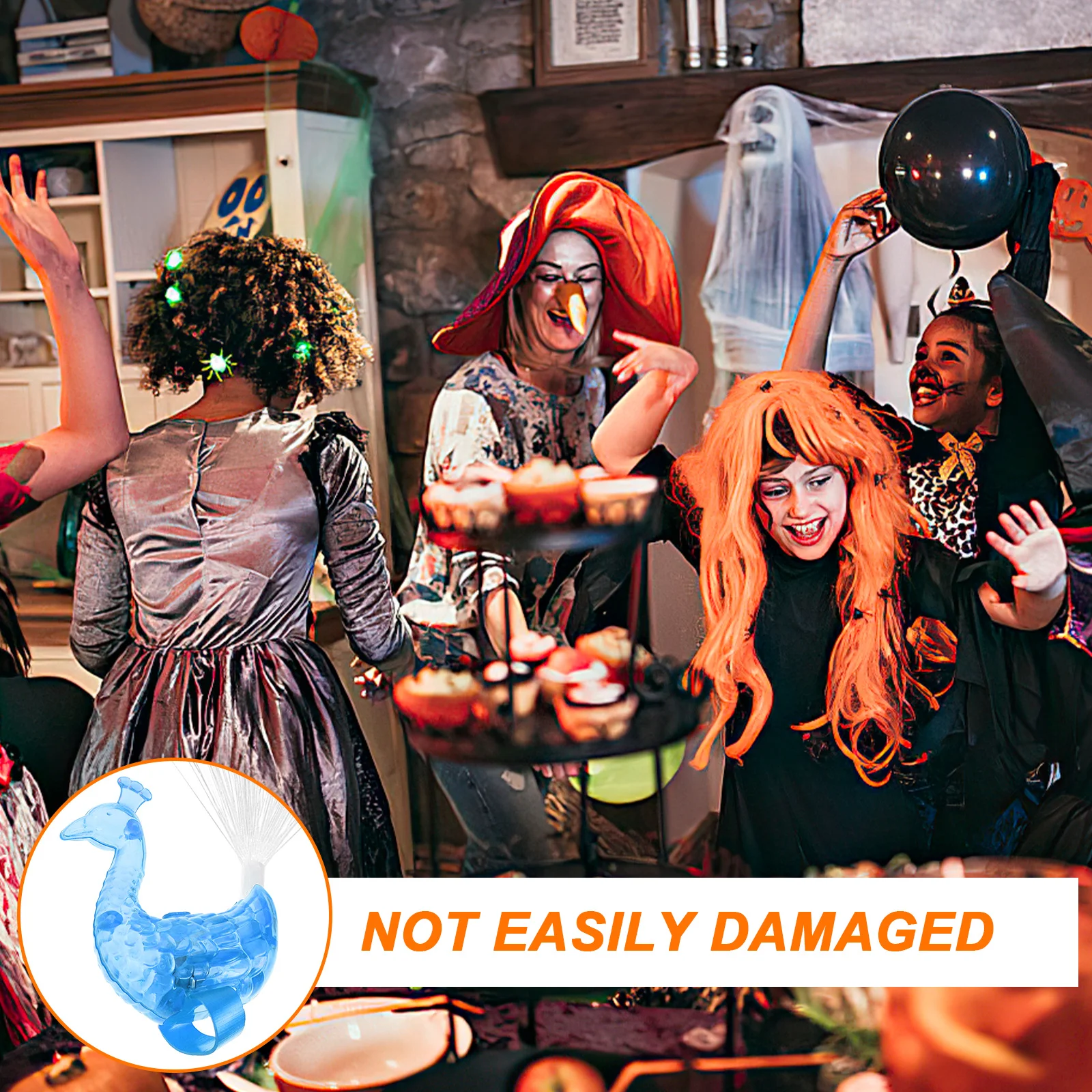 Оптоволоконные фонари в виде павлина