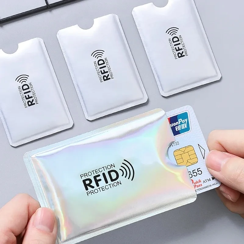 Алюминиевый держатель для карт с защитой от rfid nfc - Фотография_2