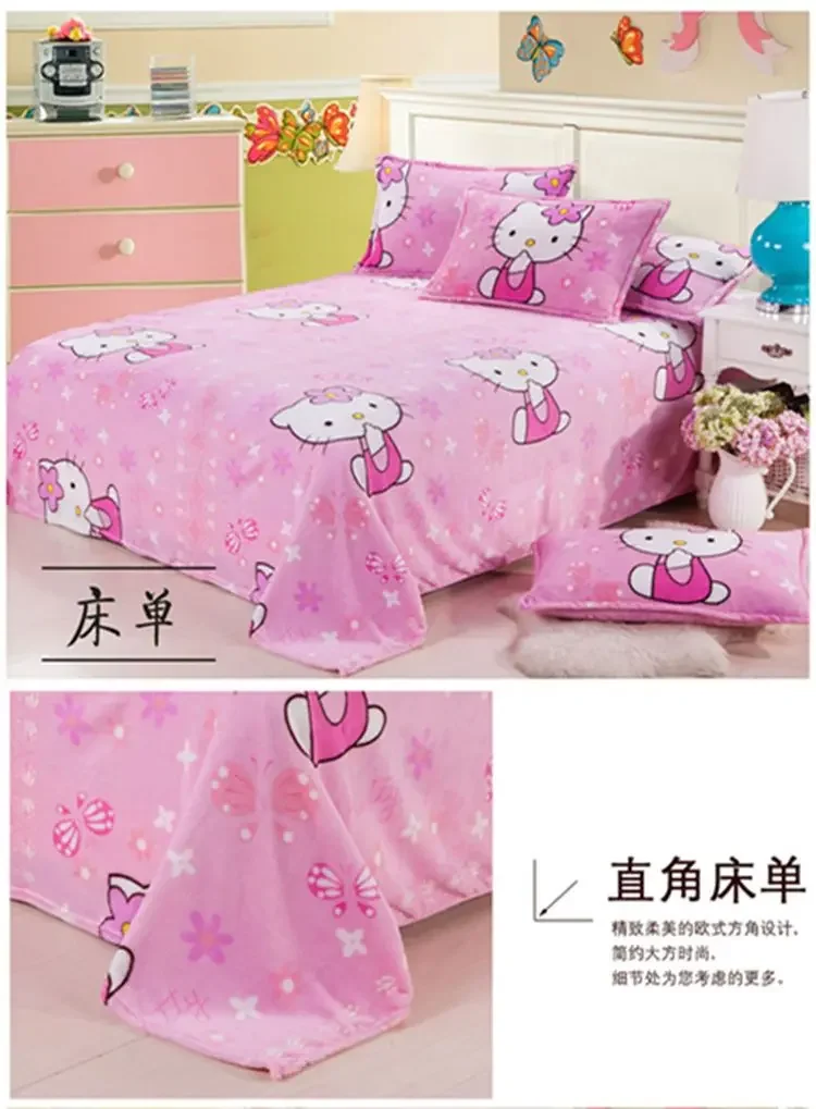 Sanrio hello kitty коралловое флисовое - Фотография_3