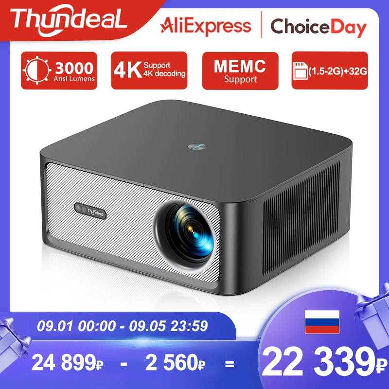 Портативный проектор thundeal td98pro