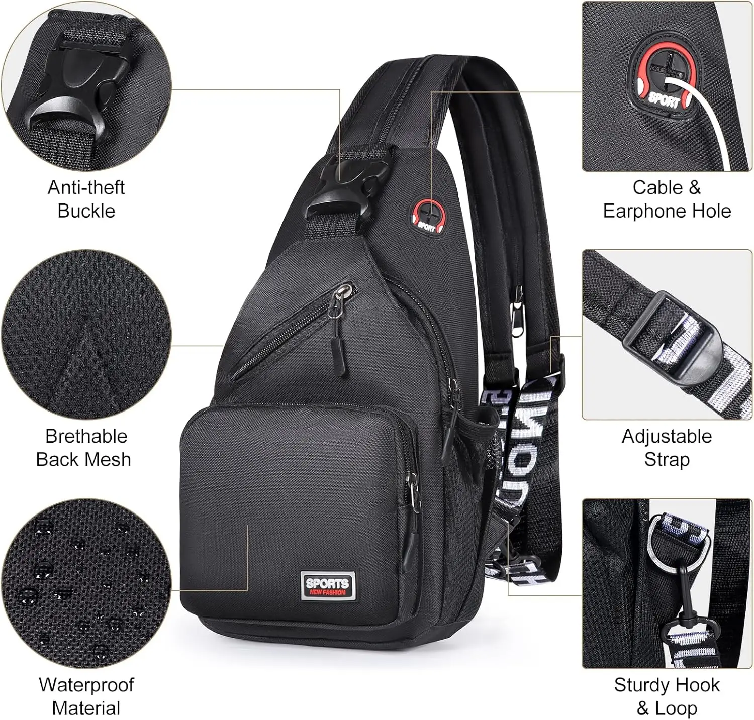 Сумка через плечо geestock для мужчин и женщин - Фотография_6