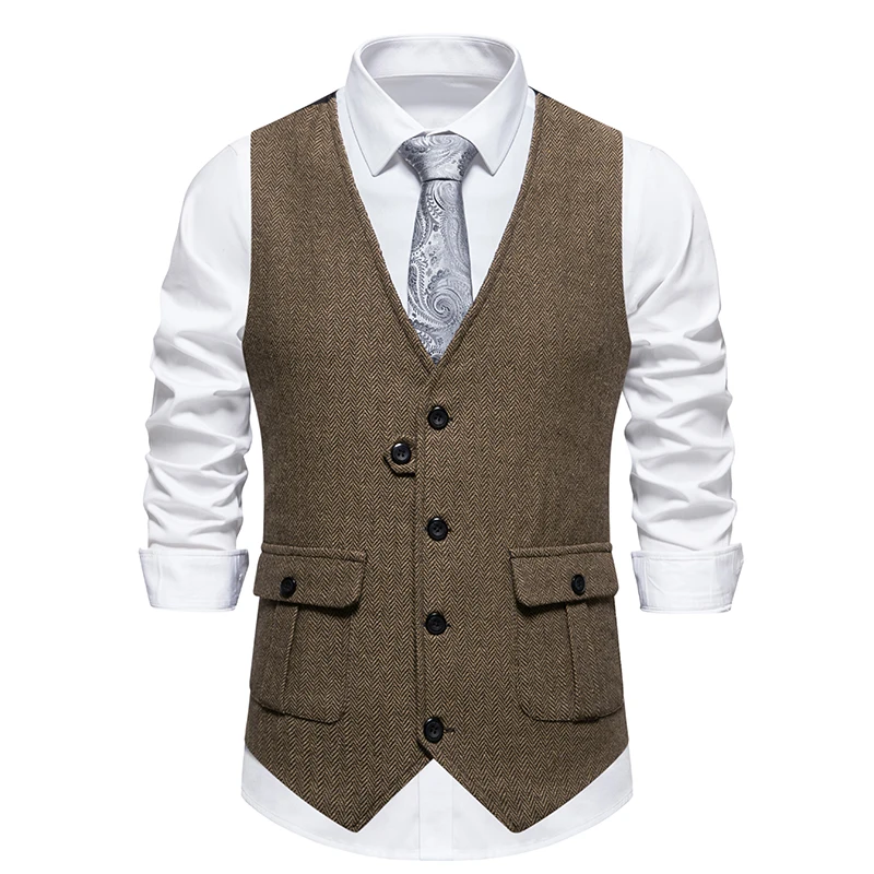 Жилет в британском стиле в стиле ретро для мужчин