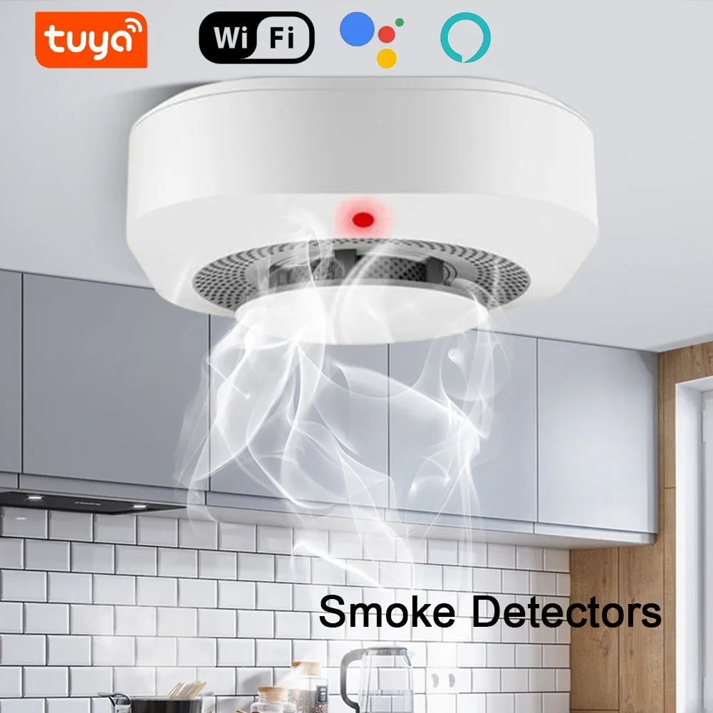 Датчик дыма tuya с wi-fi