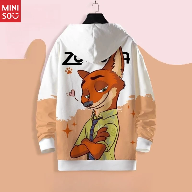 Мужской кардиган с капюшоном miniso zootopia - Фотография_5