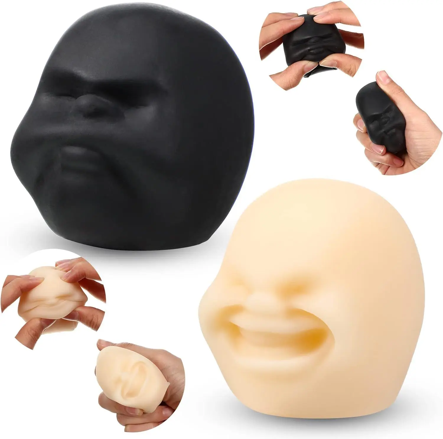 Human face emotion vent ball squishy