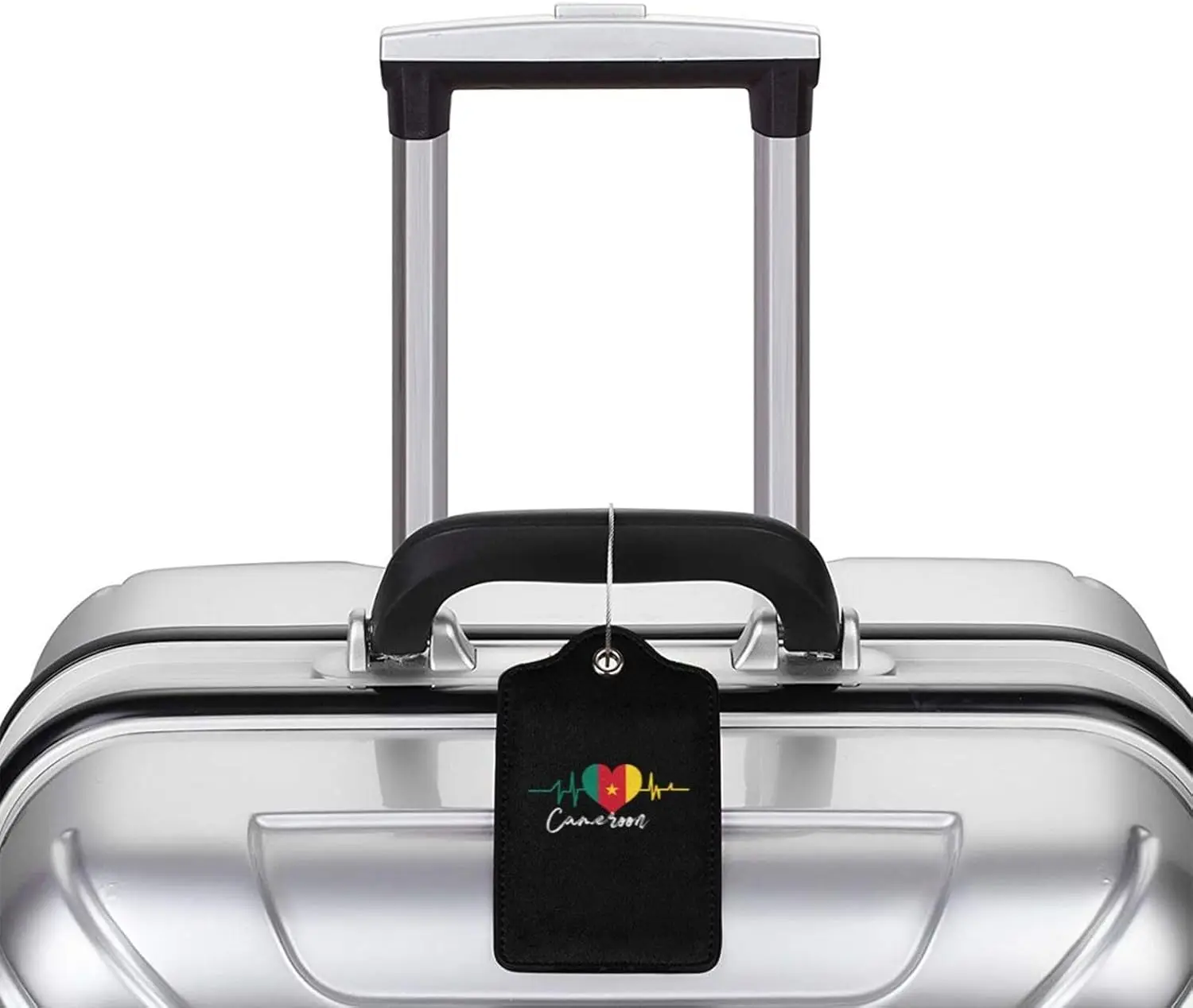 Кожаная багажная бирка с флагом камерун - Фотография_5