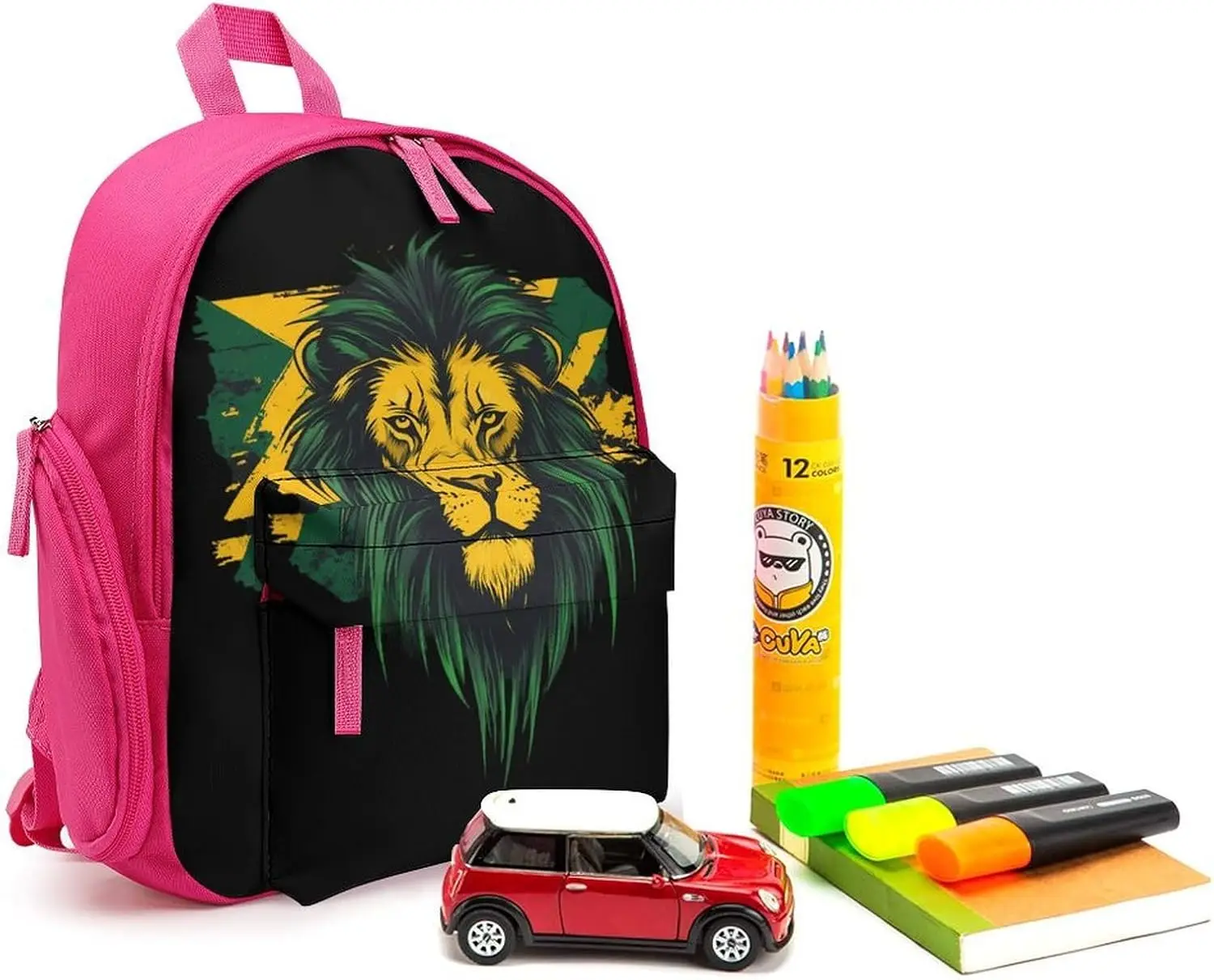 Рюкзак для ноутбука с флагом ямайки и льва - Фотография_3