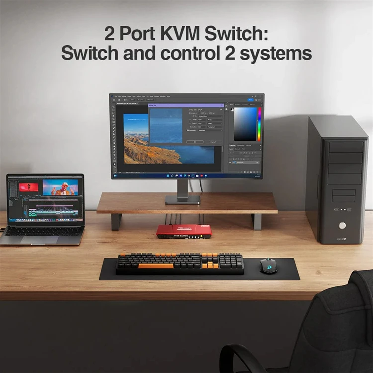 2-портовый kvm-переключатель usb 2 - Фотография_2