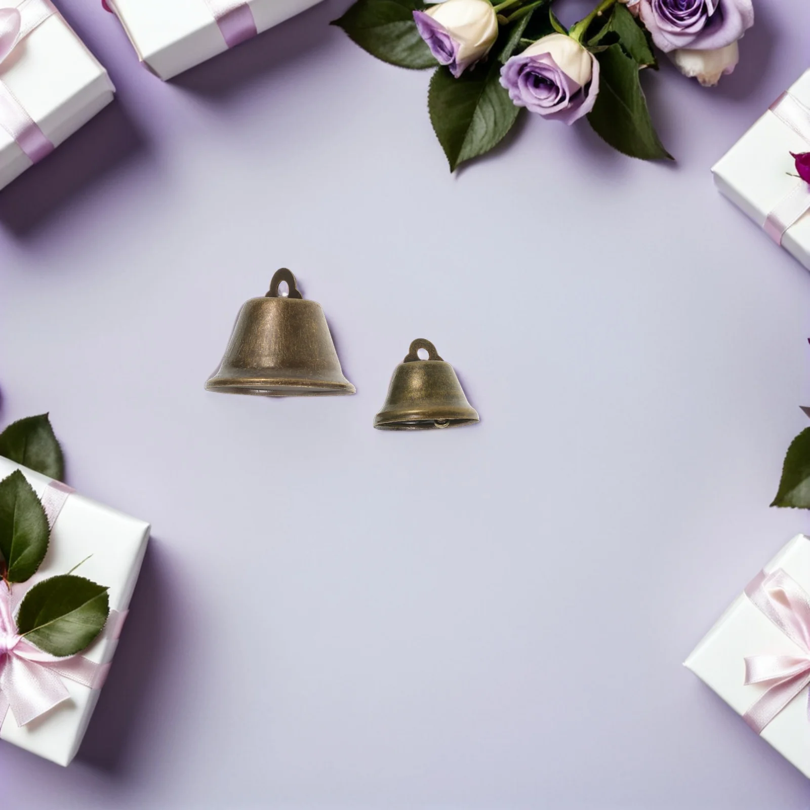 Металлические маленькие колокольчики в винтажном стиле - Фотография_5