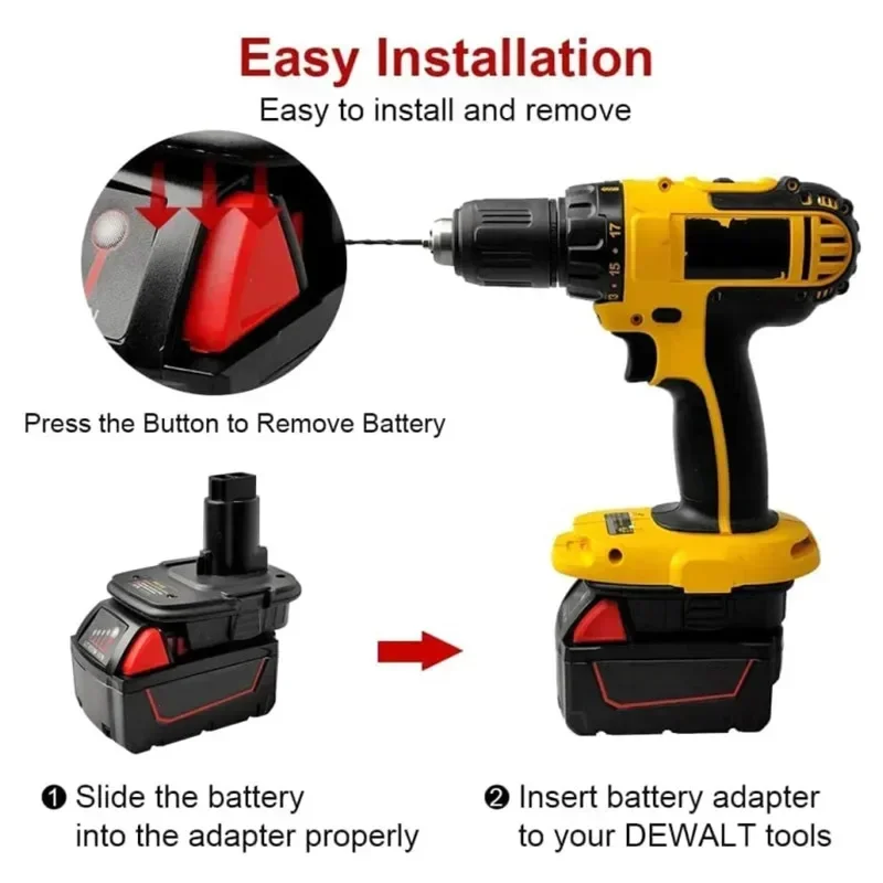 Адаптер dm18d, совместимый с ni-cd/ni-mh электроинструментами dewalt 18 в - Фотография_5