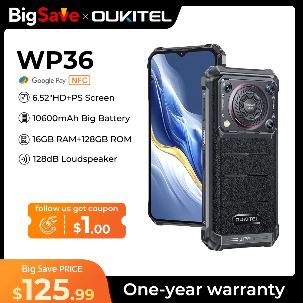 Прочный смартфон oukitel wp36