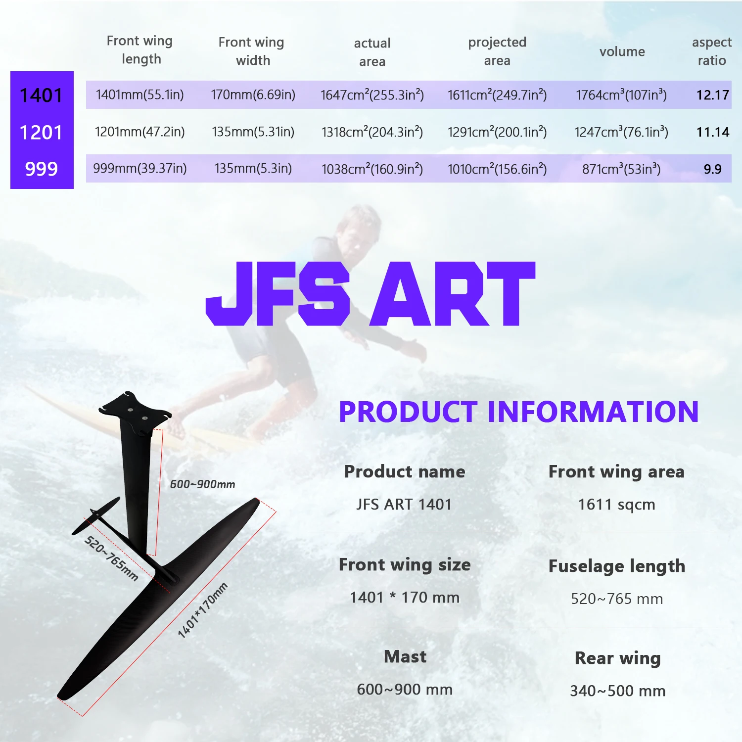 Доска для серфинга на подводных крыльях унисекс art1401 - Фотография_4