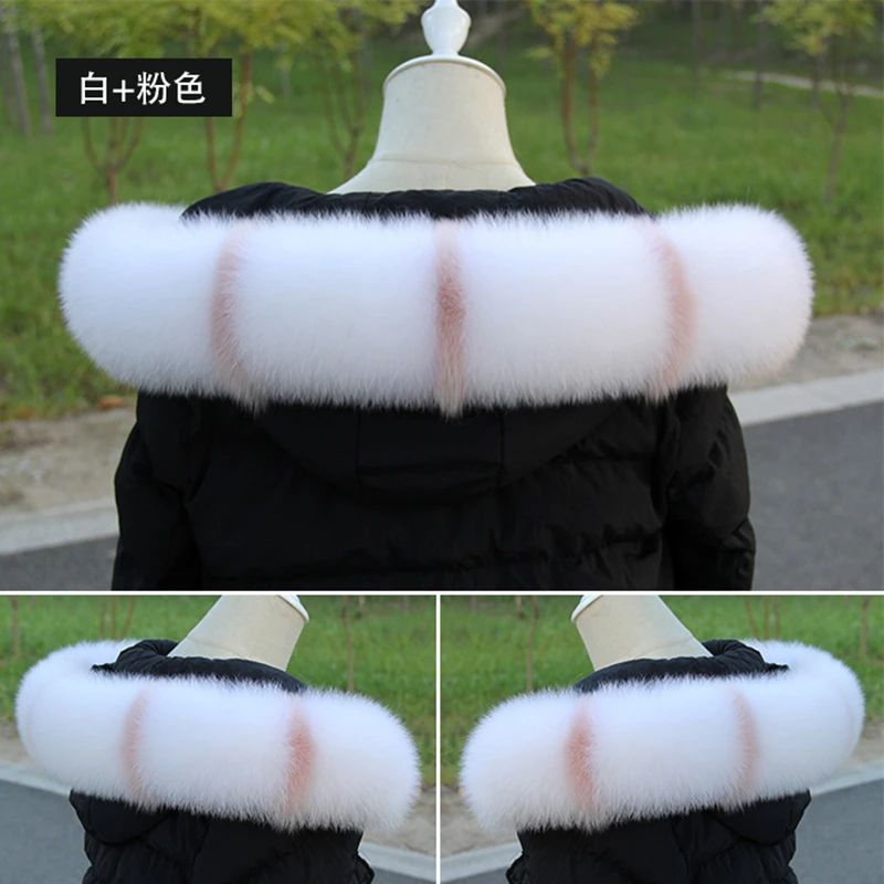 Зимний воротник из 100% натурального лисьего меха для шарфа - Фотография_3