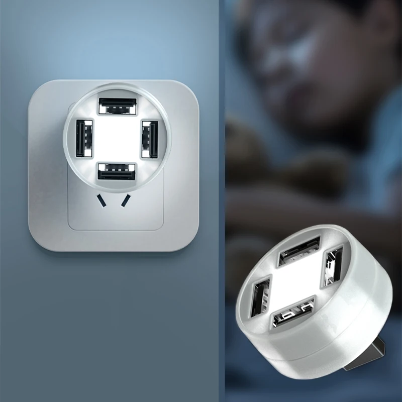 Ночник 4 usb-интерфейса для зарядки - Фотография_3