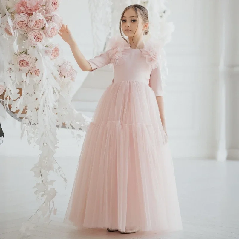 Customized light pink  flower girl - Фотография_3