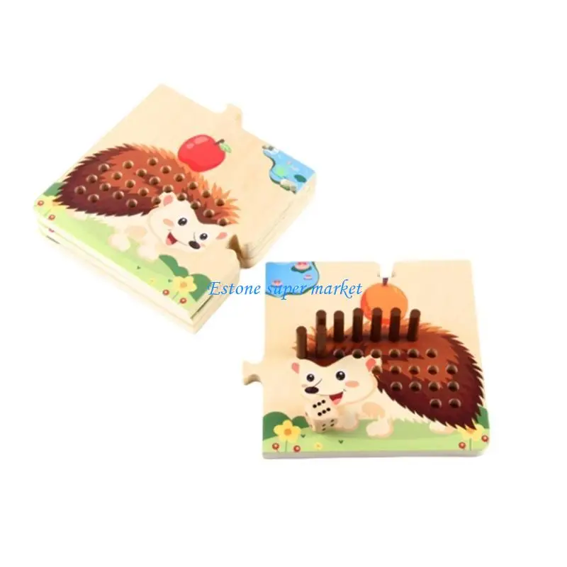 090b hedgehog game fine motor skill toy tabletop семейная игра для дома - Фотография_5