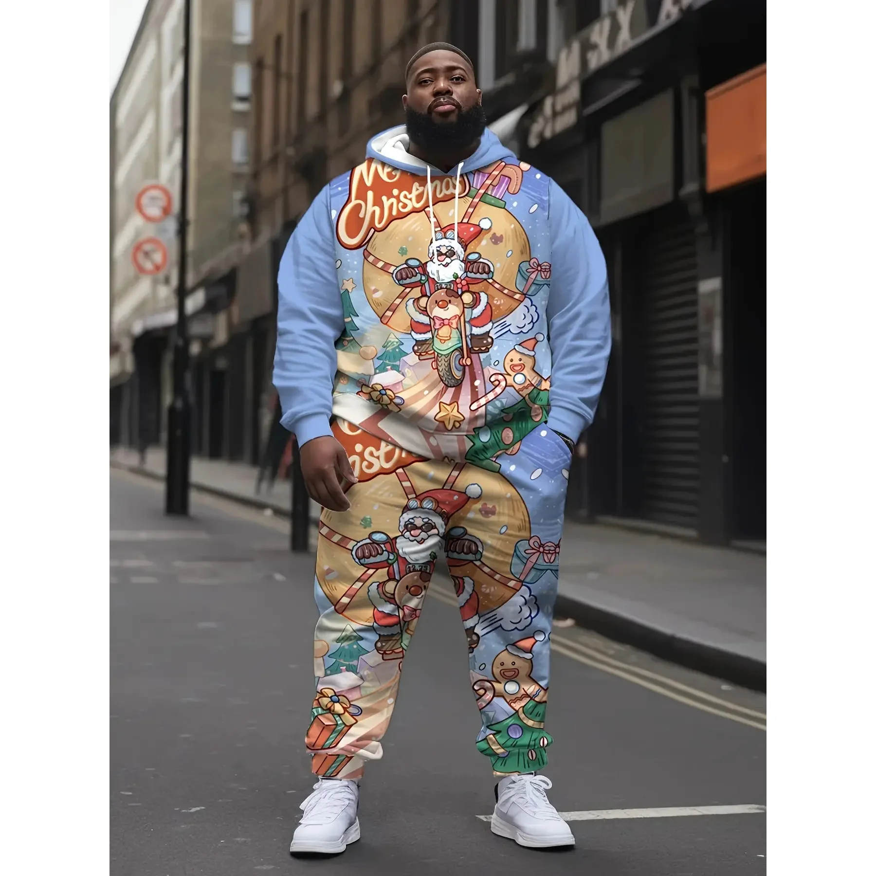 Осенне-рождественские мужские толстовки с 3d принтом - Фотография_2