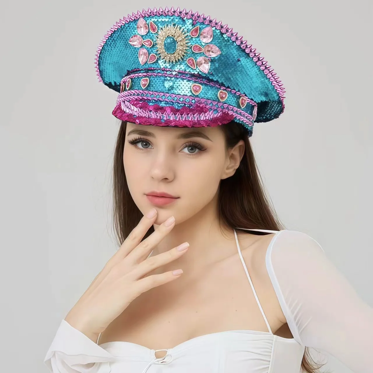 Hongluan синяя шляпа капитана в - Фотография_4
