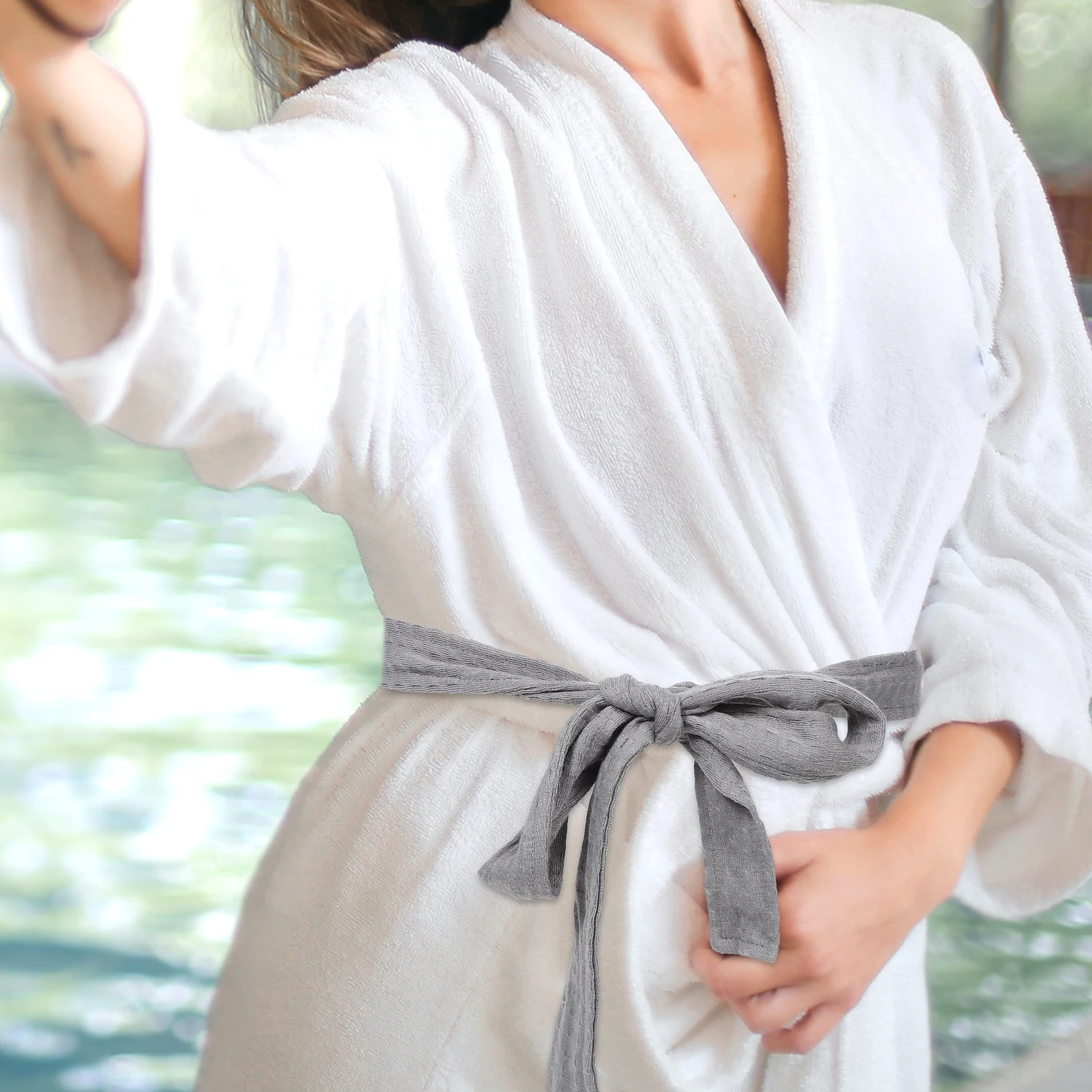 Мягкий полиэстеровый банный халат - Фотография_6