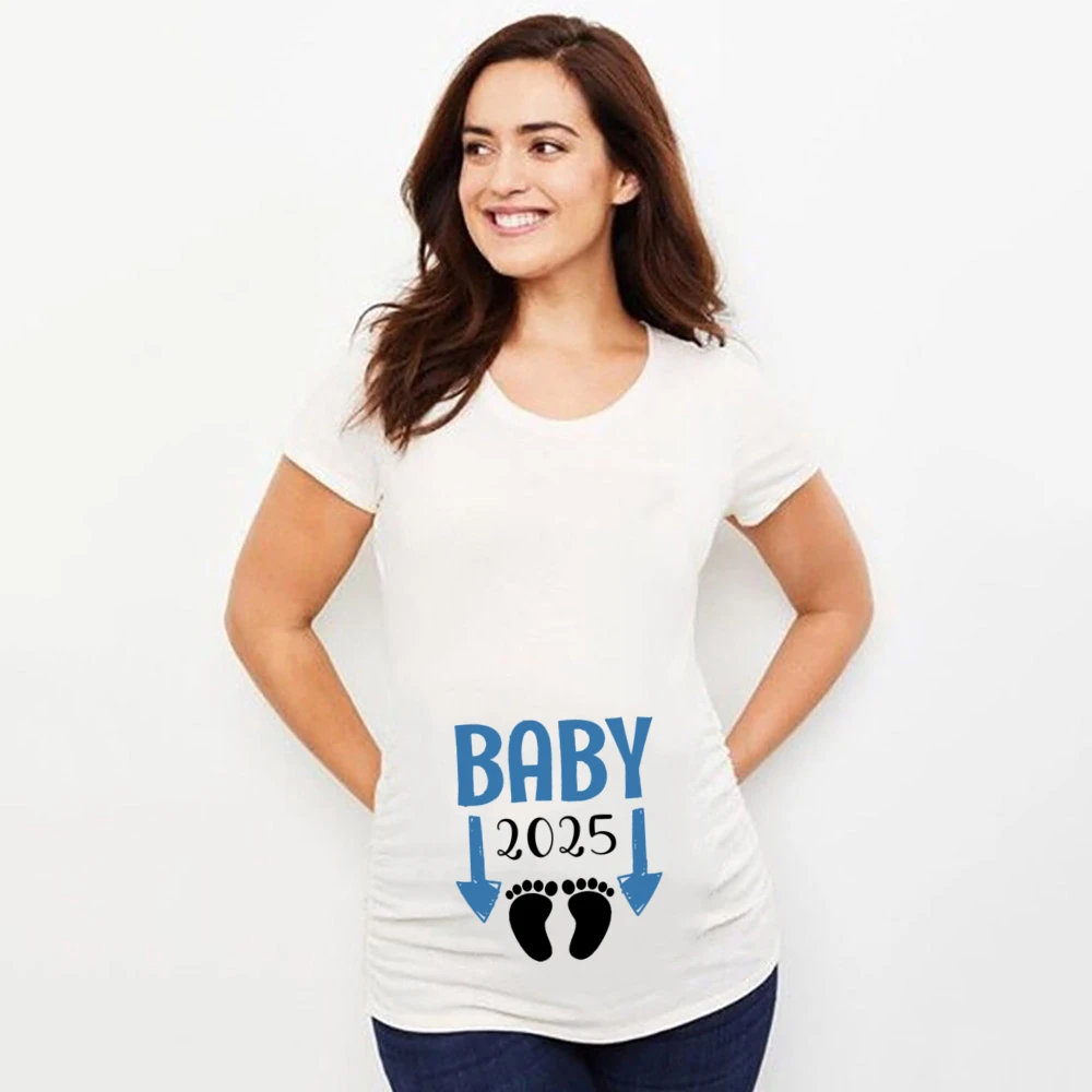 Футболка для беременных с принтом baby loading 2025 - Фотография_5